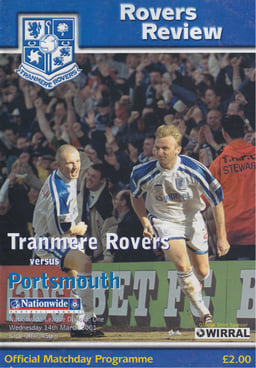 Tranmere Rovers v Portsmouth Match Programme 2001-03-14